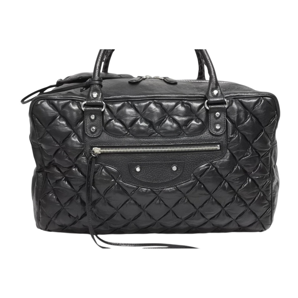Balenciaga Matelasse Leather City Black Handbag